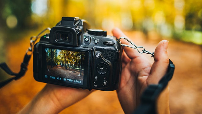 Digitale camera met beeldscherm